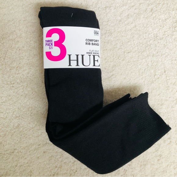 HUE Black Knee High Flat - Picture 1 of 6